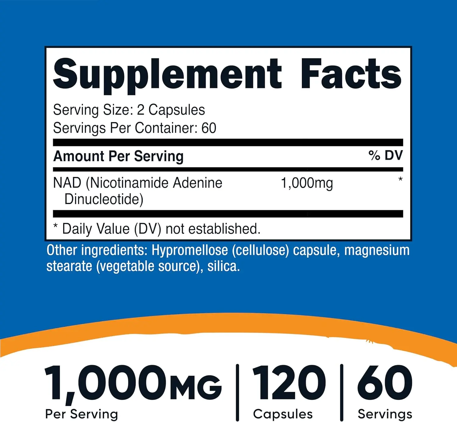 Nutricost NAD+ Nicotinamide Adenine Dinucleotide 1,000mg Capsules